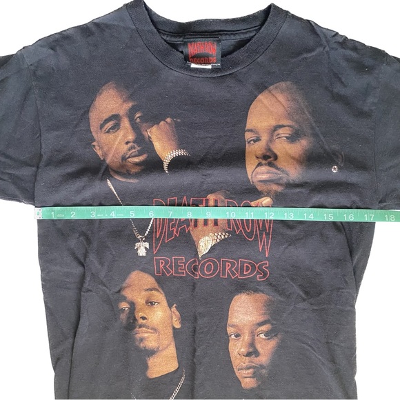 RARE Vintage Death Row Records tee Snoop Dogg Dr. Dre Tupac Suge Knight Size XS - Picture 6 of 8